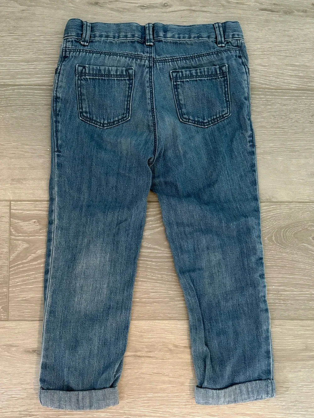 Old Navy Girls' Blue Denim Jeans with Lace Patch. Size 5
